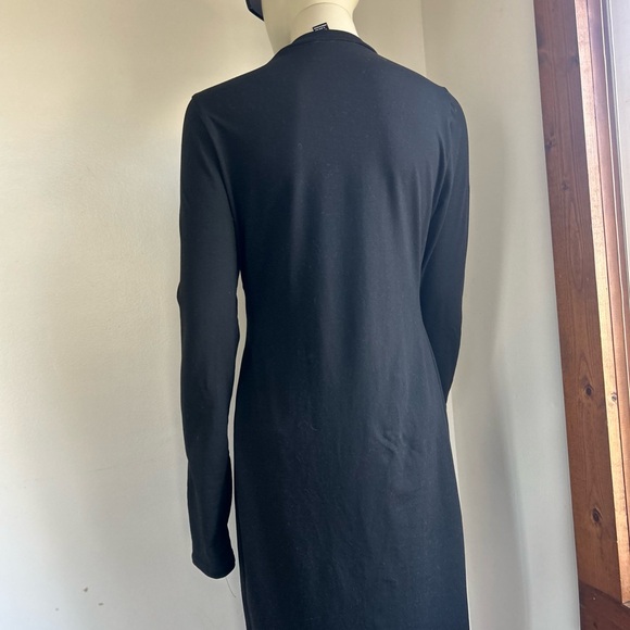 SHEIN Black Asymmetrical Long Sleeve dress or long Top L - Picture 3 of 8
